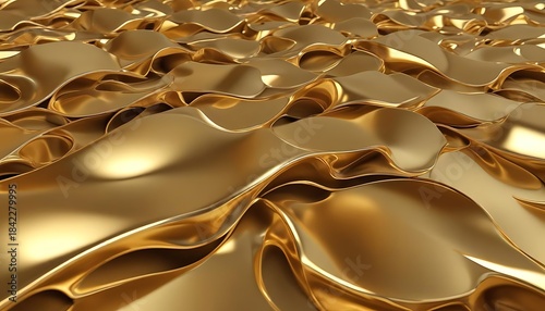 Fototapeta Naklejka Na Ścianę i Meble -  Gold fabric with a shiny surface