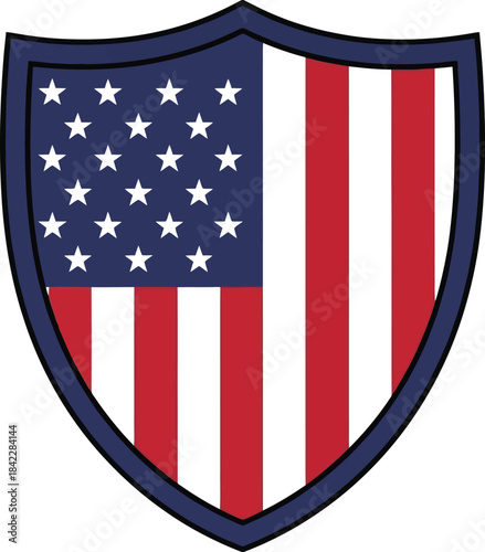 USA Shield Protection Security Badge.