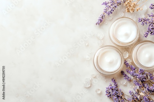 Spa-Inspired Moisturizing Cream: Delicate Arrangement, Negative Space