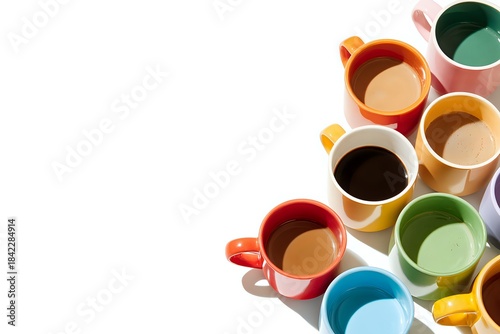 Vibrant Mug Collection: Cropped, Minimalist, Negative Space