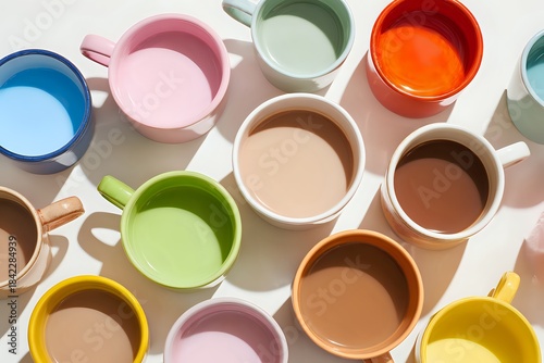 Vibrant Mug Collection: Cropped, Minimalist, Negative Space