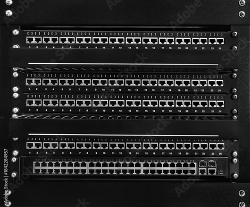 Communication patch panel RJ45