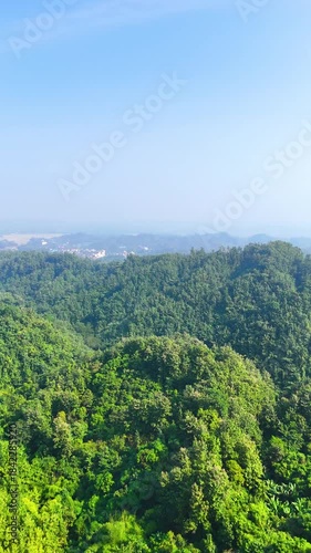 Dreamy Blue-Toned Mountain Horizon at Dawn
