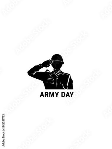 Military Officer Saluting Proudly During Army Day Celebration Honoring Indian Soldiers Bravery On Republic Day And Independence Day Commemorating Sacrifices Of Our Nation Building Army Forces

