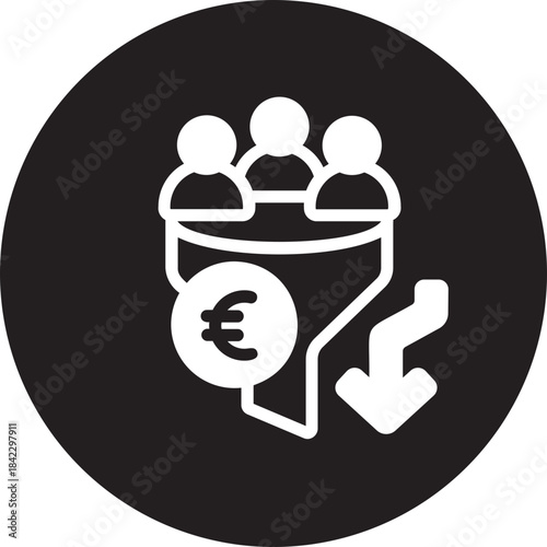 sales pipeline glyph icon