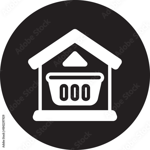 warehouse glyph icon