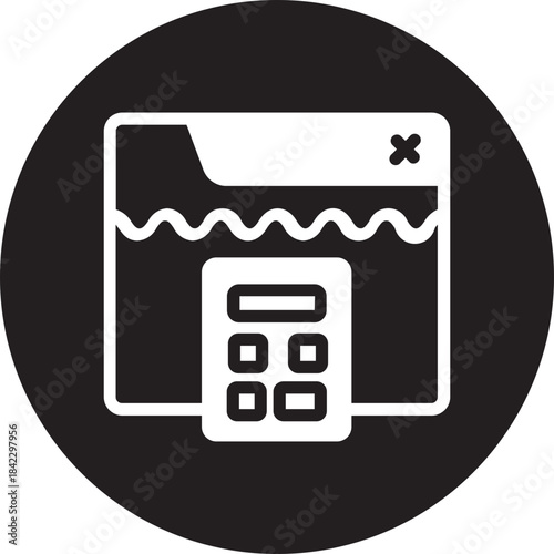 accounting glyph icon