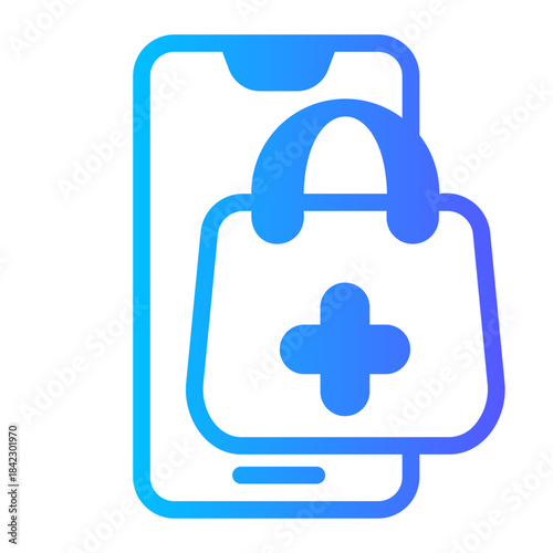 online shopping gradient icon