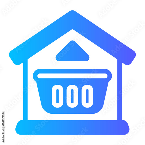 warehouse gradient icon