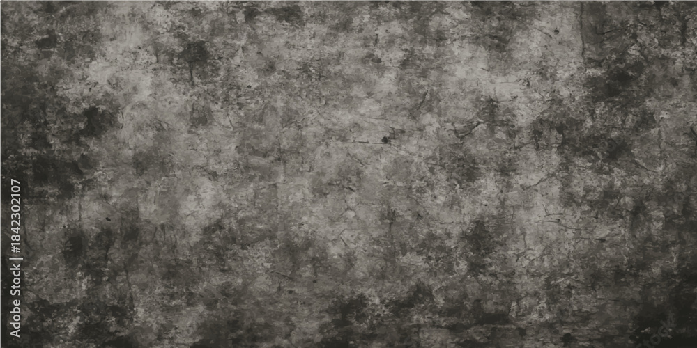 Fototapeta premium Dark black and white grunge texture of an old concrete wall surface