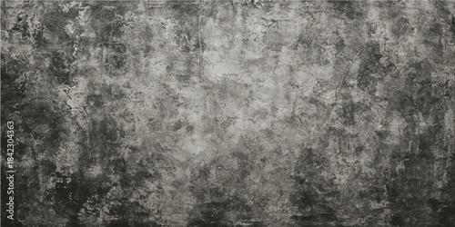 Dark gray grunge concrete wall texture background pattern