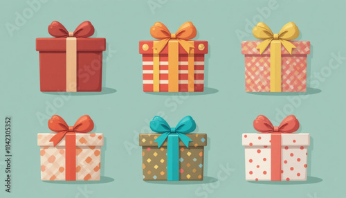 set of christmas icons