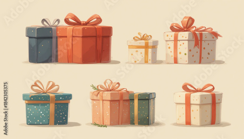 set of christmas icons