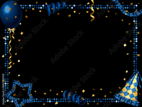 ミラータイル3、パーティー飾りF、15青