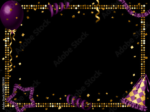 ミラータイル3、パーティー飾りF、13紫