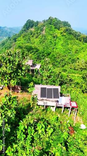 Golden Hour Light Falling on Majestic Mountain Peaks
