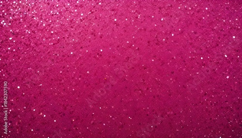 Vibrant fuchsia glitter texture with scattered sparkling particles and a subtle gradient effect