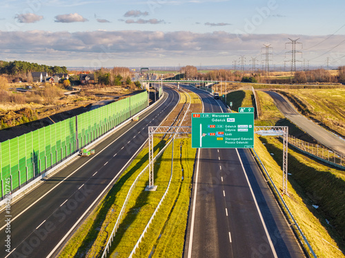 New highway scenery in Poland