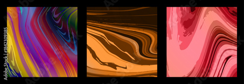 The texture of colorful marble patterns. The illusion of a colored liquid. Colored abstract background. Interior design, paintings, covers and creative ideas