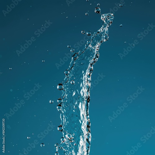 A dynamic, powerful vertical pillar of clear water, demonstrating hydrostatic pressure and fluid dynamics in a captivating spray ,display ,surge ,abstract