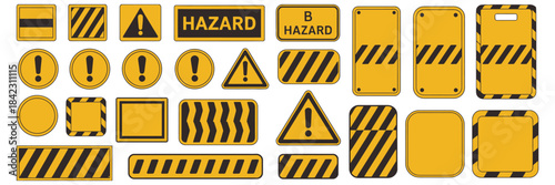 Yellow and Black Caution Frame Collection Featuring Warning Borders, Hazard Labels, Alert Icons, and Industrial Safety Sign Templates for Construction, Risk Awareness, and Protective Visual Communicat
