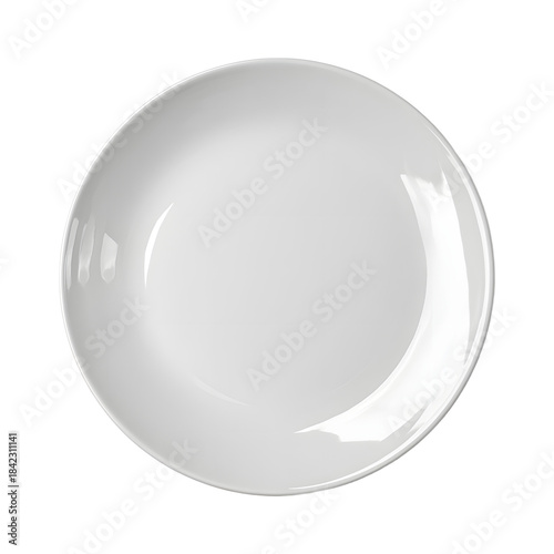 Elegant White Round Plate with Smooth Design for Fine Dining Presentation