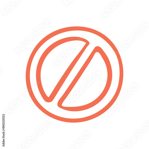 Hand Drawn Prohibition Sign Icon