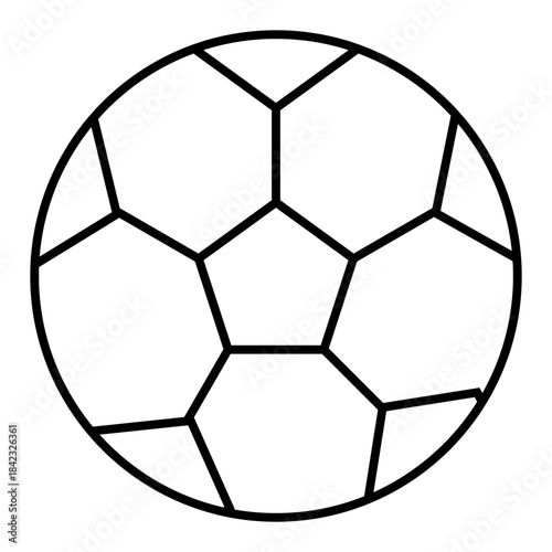 soccer ball line icon with editable stroke