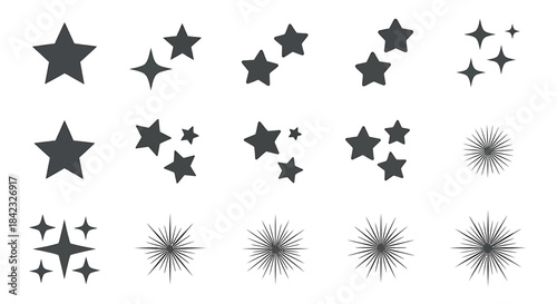 Star shapes and sparkles
