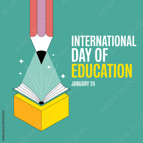 International day of education vector illustration 