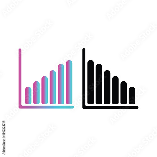 vector illustration of business graph