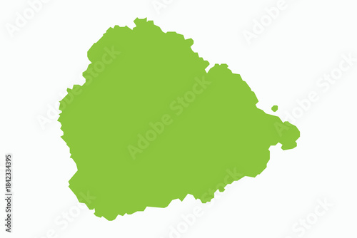 Vector graphic artwork suitable for print and web containing flat detailed map of ASCENSION ISLAND