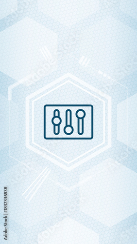 Control Panel and Equalizer Sliders Vector Icon for Settings