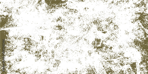 An old grunge wall background with a rough textured surface featuring aged brown paint and a vintage antique paper pattern on a dirty beige stone material backdrop