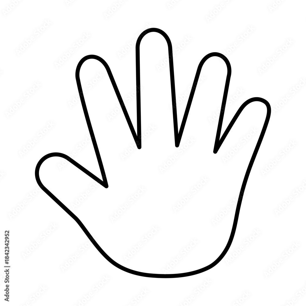Obraz premium ハンドサイン：手のアイコンイラスト007