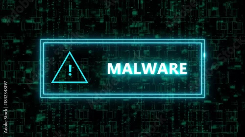 MALWAR  Security breach Computer hacking warning message Hack alert, Hack alert Blackmailing Virus Countdown until deletion Computer security, networking, technology, software topics Animation