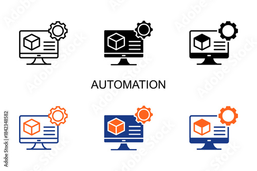 Automation Icon Multi Style Vector Illustration