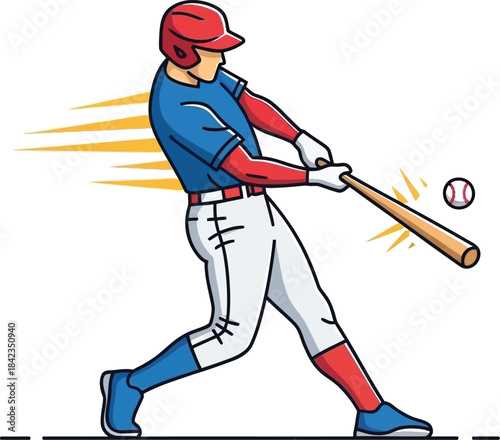 Baseball player silhouette swinging bat isolated on transparent background