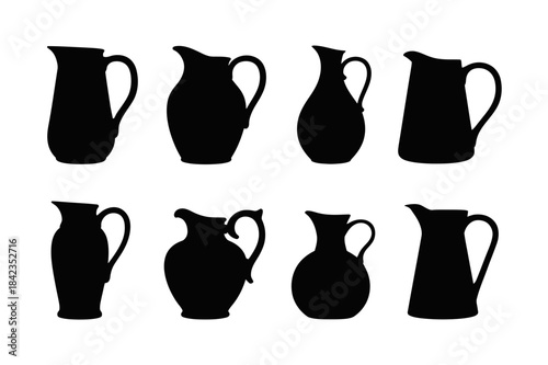 set of ceramic vases