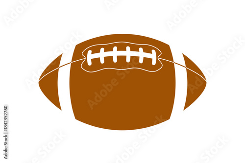 Brown Football Image With Black Background and White Laces