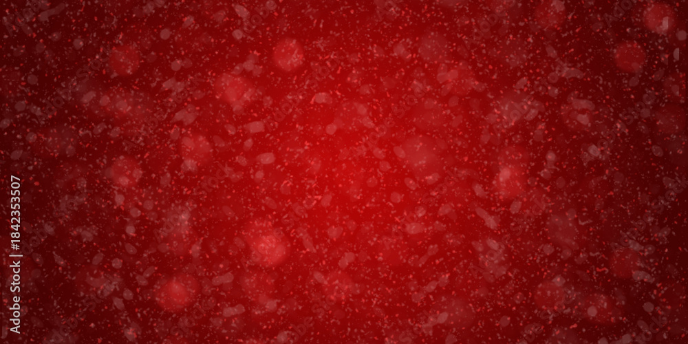 Φωτογραφία Fondo abstracto de navidad color rojo oscuro con textura de nieve y luces bokeh