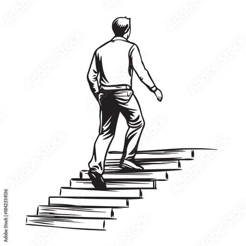 businessman on stairs