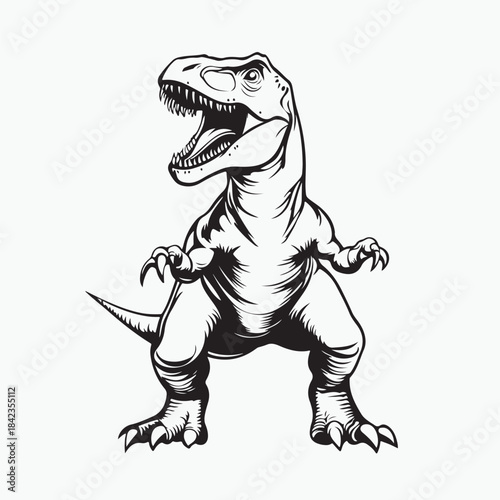 tyrannosaurus dinosaur vector illustration