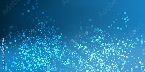 Sparkling, Glittering Abstract Background Design - Gradient Blend from Dark Blue to Light - Multi Purpose Glittering Blurred Vector Template, Base for Holiday Graphic Designs - Vector Template