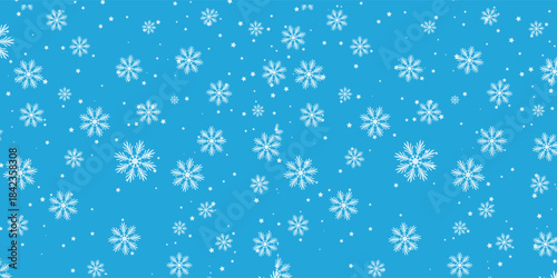 Wallpaper of randomly falling snowflakes. Frozen grains of snow dust. Snowy sky with a white-green background. Vector illustrations.
