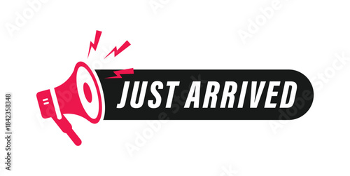 Fresh stock just arrived new collection notification banner for online shop marketing promotion vector