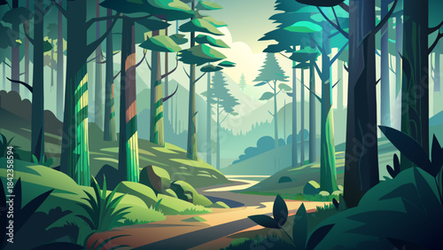 forest in the morning