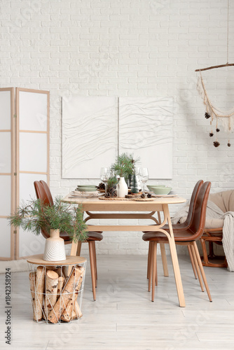 Interior of room with dinin...