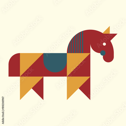 Vector geometric horse