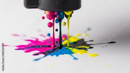 Ink Jet Printing Process Close-Up